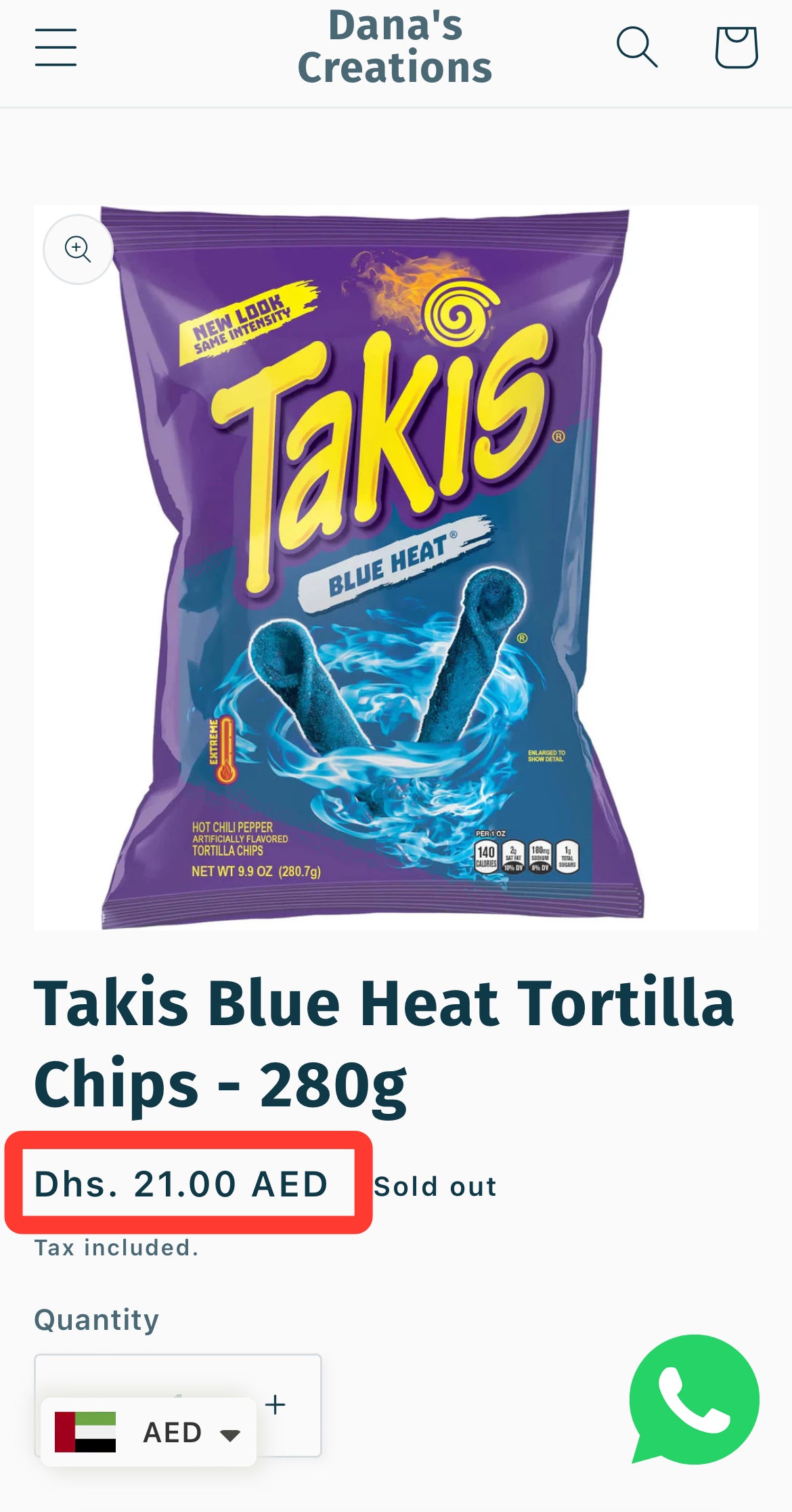 Takis Blue Heat - 280g (Extra Large) - A2A