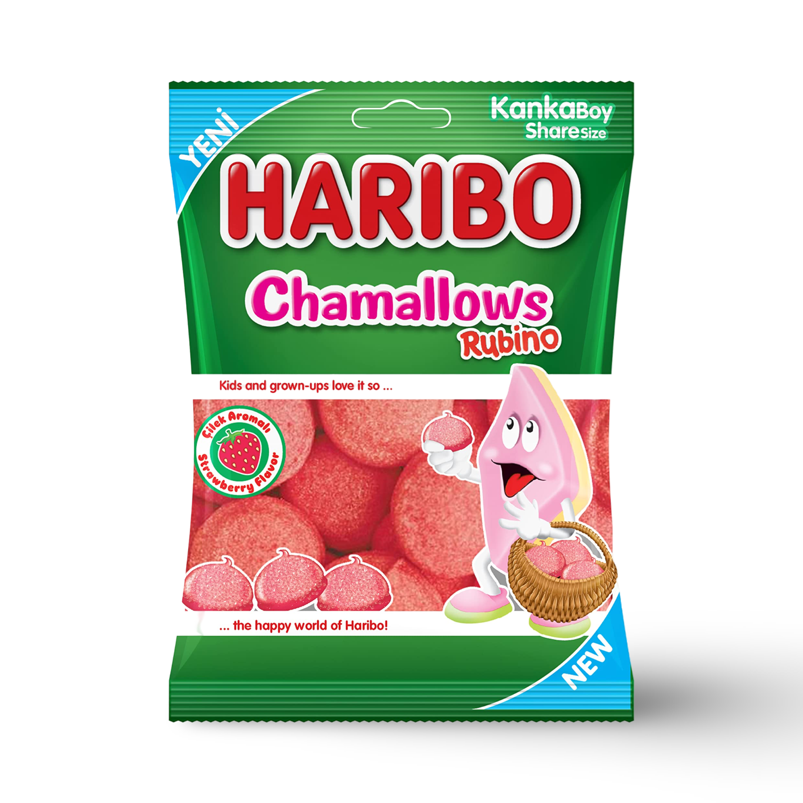 Haribo Strawberry Rubino Chamallows - A2A